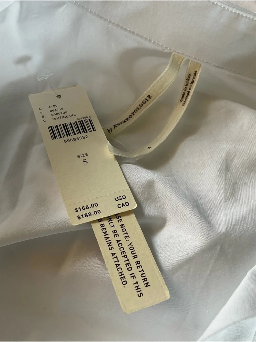 Anthropologie The Somerset Maxi Dress White S NWT Tiered Smocked Boho Ethereal - Picture 9 of 11